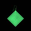 Geometric glow in the dark earring - Green - 5 Cell - 45 degree View
